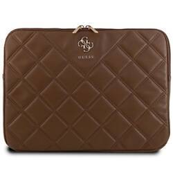 GUESS SLEEVE GUCS14ZPSQSSGW 14" BROWN/BROWN QUILTED 4G