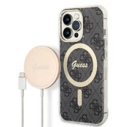 GUSS GUBPP13LH4EACSK CASE+ CHARGER IPHONE 13 PRO CZARNY/BLACK HARD CASE 4G PRINT MAGSAFE