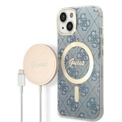 GUSS GUBPP14MH4EACSB CASE+ CHARGER IPHONE 14 PLUS / 15 PLUS 6.7 "BLUE / BLUE HARD CASE 4G PRINT MAGSAFE