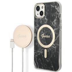 GUSS GUBPP14MHMEACSK CASE+ CHARGER IPHONE 14 PLUS / 15 PLUS 6.7 "BLACK HARD CASE MARBLE MAGSAFE