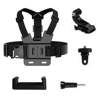 GoPro Chest Strap 5in1 accessories set for GoPro, DJI, Insta360, SJCam, Eken sports cameras (GoPro 5 in 1 chest strap)