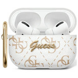 Guess GUAP2PG4GPH AirPods Pro 2           (2022/2023) cover biały/white 4G Hook