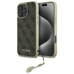 Guess GUHCP16XGF4GBR iPhone 16 Pro Max    6.9" brązowy/brown hardcase 4G Charms Collection