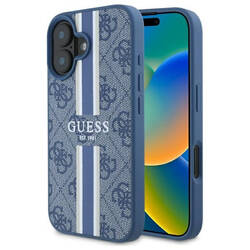 Guess GUHMP16SP4RPSB iPhone 16 6.1" niebieski/blue hardcase 4G Printed Stripes MagSafe