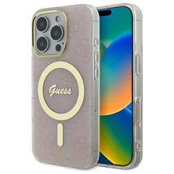 Guess GUHMP16XH4STP iPhone 16 Pro Max 6.9" różowy/pink hardcase IML 4G MagSafe