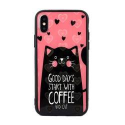 HEARTS IPHONE XS MAX PATTERN 6 (CAT PINK) CASE