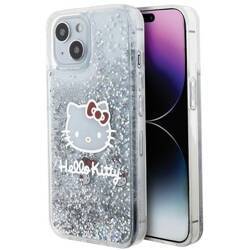 HELLO KITTY HKHCP15SLIKHET IPHONE 15 6.1 "SILVER / SILVER HARDCASE LIQUID GLITTER KITTY HEAD