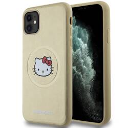 HELLO KITTY HKHMN61PGHCKD IPHONE 11 / XR 6.1 "GOLD / GOLD HARDCASE LEATHER KITTY HEAD MAGSAFE