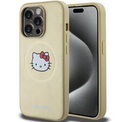 HELLO KITTY HKHMP13XPGHCKD IPHONE 13 PRO MAX 6.7 "GOLD / GOLD HARDCASE LEATHER KITTY HEAD MAGSAFE