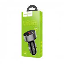 HOCO CAR CHARGER  Z26 2.1A 2 X USB WITH LED DISPLAY BLACK