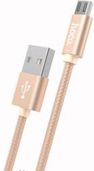 HOCO USB CABLE - X2 2.4A MICRO USB 1M GOLD