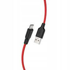HOCO USB CABLE - X21 2.4A MICRO USB 1M BLACK AND RED