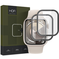 HOFI HYBRID PRO+ HYBRID GLASS 2-PACK APPLE WATCH 7 / 8 / 9 (41 MM) BLACK