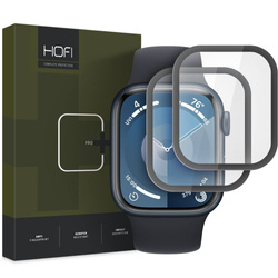 HOFI HYBRID PRO+ HYBRID GLASS 2-PACK APPLE WATCH 7 / 8 / 9 (45 MM) BLACK