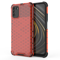 HONEYCOMB CASE ARMOR COVER WITH TPU BUMPER FOR XIAOMI POCO M3 RED