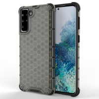 HONEYCOMB CASE ARMORED COVER WITH A GEL FRAME FOR SAMSUNG GALAXY S22 + (S22 PLUS) BLACK