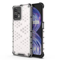 HONEYCOMB CASE ARMORED COVER WITH REALME 9 PRO GEL FRAME TRANSPARENT