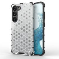 HONEYCOMB CASE FOR SAMSUNG GALAXY S23 ARMORED HYBRID COVER TRANSPARENT