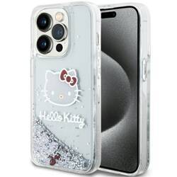 Hello Kitty HKHCP14LLIKHET iPhone 14 Pro 6.1" srebrny/silver hardcase Liquid Glitter Charms Kitty Head