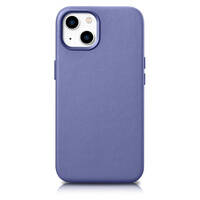 ICARER CASE LEATHER CASE COVER FOR IPHONE 14 LIGHT PURPLE (WMI14220705-LP) (MAGSAFE COMPATIBLE)
