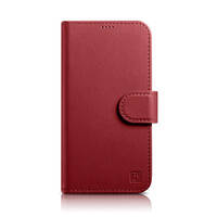 ICARER WALLET CASE 2IN1 IPHONE 14 LEATHER FLIP CASE ANTI-RFID RED (WMI14220725-RD)