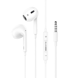 IN-EAR HEADPHONES BLUE POWER BBM30 MAX, 3.5 MM , 1.2M, WITH MICROPHONE , WHITE (EU BLISTER)