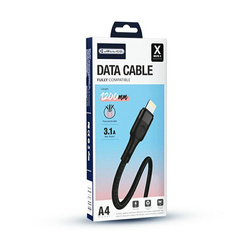 JELLICO USB CABLE - A4 3.1A MICRO USB 1.2M BLACK
