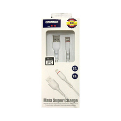JELLICO USB CABLE - MT-10 3.1A LIGHTNING 1M WHITE