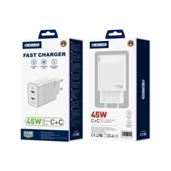 JELLICO wall charger C106 GaN PD 45W 2xUSB-C White