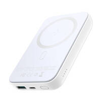 JOYROOM POWER BANK 10000MAH 20W POWER DELIVERY QUICK CHARGE MAGNETYCZNA WIRELESS QI CHARGER 15W FOR IPHONE MAGSAFE COMPATIBLE WHITE (JR-W020 WHITE)