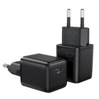 JOYROOM SMALL FAST USB TYPE C PD CHARGER 25W EU PLUG BLACK (L-P251)