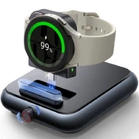 Joyroom JR-WQW02 wireless charger for Samsung Galaxy Watch smartwatches - black
