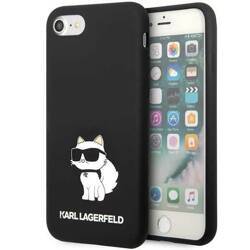 KARL LAGERFELD KLHCI8SNCHBCK IPHONE 7/8/ SE 2020/ SE 2022 HARDCASE CZARNY/ BLACK SILICONE CHOUPETTE