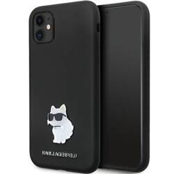 KARL LAGERFELD KLHCN61SMHCNPK IPHONE 11 / XR 6.1 "BLACK / BLACK HARDCASE SILICONE C METAL PIN