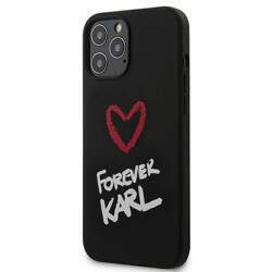 KARL LAGERFELD KLHCP12LSILKRBK IPHONE 12 PRO MAX 6.7 "BLACK/BLACK HARDCASE SILICONE FOREVER KARL