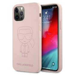 KARL LAGERFELD KLHCP12LSILTPI IPHONE 12 PRO MAX 6.7 "SILICONE ICONIK OUTLINE PINK/PINK
