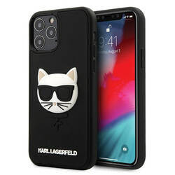 KARL LAGERFELD KLHCP12MCH3DBK IPHONE 12/12 PRO 6.1 "BLACK /BLACK HARDCASE 3D RUBBER CHUPETTE