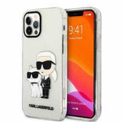 KARL LAGERFELD KLHCP12MHNKCTGT IPHONE 12 /12 PRO 6.1 "TRANSPARENT HARDCASE GLITER KARL & CHUPETTE