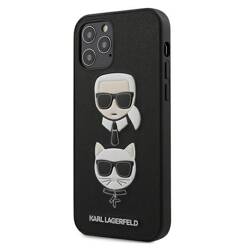 KARL LAGERFELD KLHCP12MSAKICKCBK IPHONE 12/12 PRO 6.1 "BLACK/BLACK HARDCASE SAFFIANO IKONIK KARL & CHOUPETTE HEAD