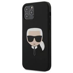 KARL LAGERFELD KLHCP12MSLKHBK IPHONE 12/12 PRO 6.1 "BLACK/BLACK HARDCASE SILICONE KARL`S HEAD