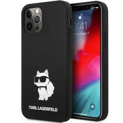 KARL LAGERFELD KLHCP12MSNCHBCK IPHONE 12/12 PRO 6.1 "HARDCASE BLACK /BLACK SILICONE CHOUPETTE
