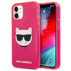 KARL LAGERFELD KLHCP12SCHTRP IPHONE 12 MINI 5.4 "PINK/PINK HARDCASE GLITTER CHOUPETTE FLUO