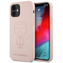 KARL LAGERFELD KLHCP12SSILTPI IPHONE 12 MINI 5.4 "SILICONE ICONIK OUTLINE PINK/PINK