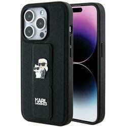 KARL LAGERFELD KLHCP13XGSAKCPK IPHONE 13 PRO MAX 6.7 "BLACK/BLACK HARDCASE GRIPSTAND SAFFIANO KARL & CHUPETTE PINS