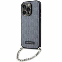 KARL LAGERFELD KLHCP14LSACKLHPG IPHONE 14 PRO 6.1 "SREBRRY/SILVER HARDCASE SAFFIANO MONOGRAM CHAIN