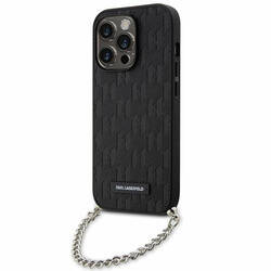 KARL LAGERFELD KLHCP14LSACKLHPK IPHONE 14 PRO 6.1 "BLACK/BLACK HARDCASE SAFFIANO MONOGRAM CHAIN