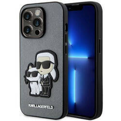 KARL LAGERFELD KLHCP14LSANKCPG IPHONE 14 PRO 6.1 "HARDCASE SILVER/SILVER SAFFIANO KARL & CHUPETTE