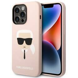 KARL LAGERFELD KLHCP14LSLKHLP IPHONE 14 PRO 6.1 "HARDCASE PINK/PINK SILICONE KARL`S HEAD