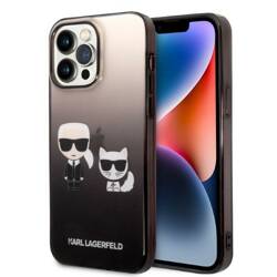 KARL LAGERFELD KLHCP14LTGKCK IPHONE 14 PRO 6.1 "HARDCASE CZARNY/BLACK GRADIENT IKONIK KARL & CHUPETTE