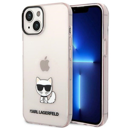 KARL LAGERFELD KLHCP14MCTRI IPHONE 14 PLUS / 15 PLUS 6.7 "HARDCASE PINK / PINK TRANSPARENT CHOUPETTE BODY